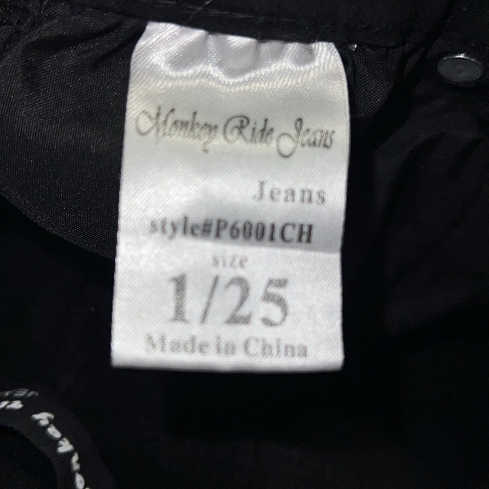Monkey Ride Black Skinny Jeans 1/25 - Picture 7 of 8